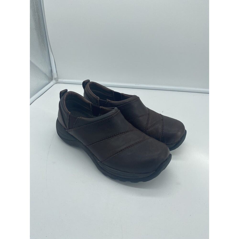 LL Bean Women's Mocs Size 7M Brown Leather Casual Slip On Shoes Comfort